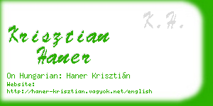 krisztian haner business card